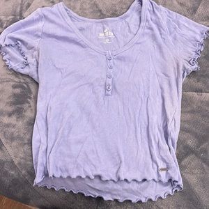 Blue hollister crop top